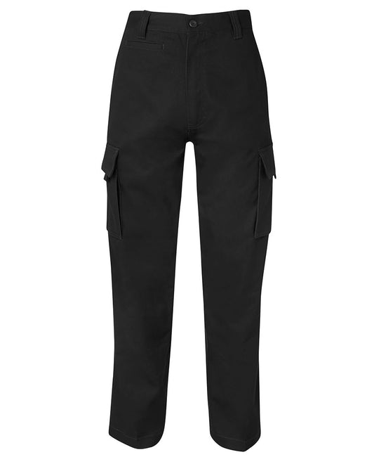 6MP - ADULTS MERCERISED WORK CARGO PANT BLACK