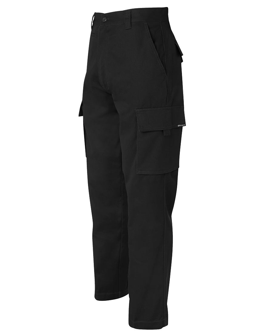 6MP - ADULTS MERCERISED WORK CARGO PANT BLACK