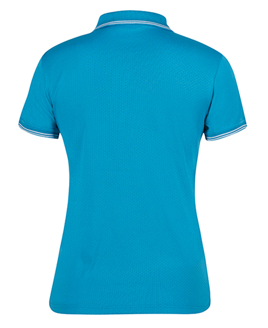 7JCP1 - LADIES JACQUARD CONTRAST POLO