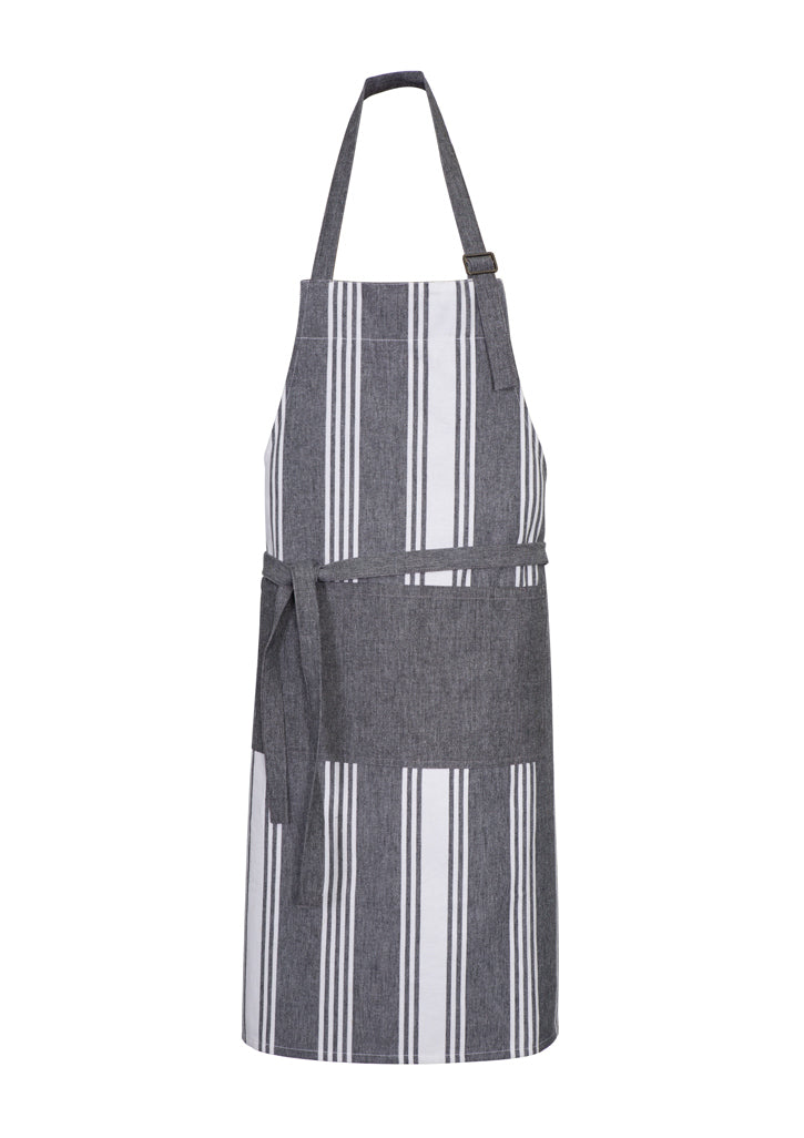 BA75 - UNISEX SALT BIB APRON CHARCOAL/WHITE