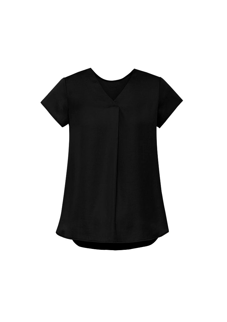 RB967LS - WOMENS KAYLA V-NECK PLEAT BLOUSE
