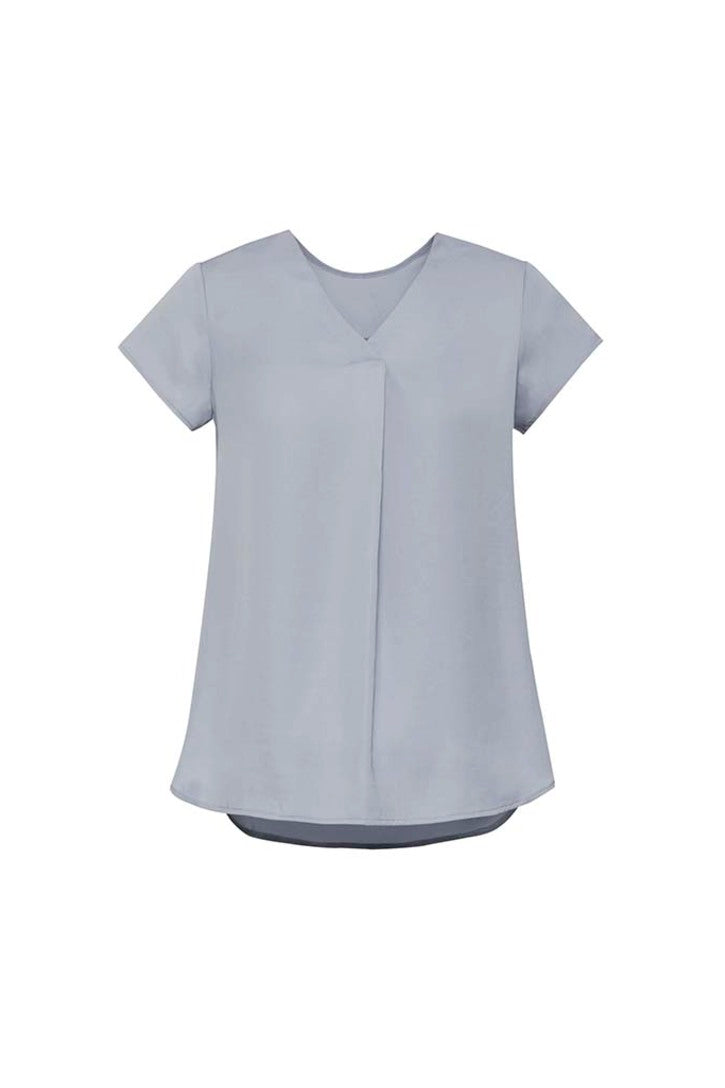 RB967LS - WOMENS KAYLA V-NECK PLEAT BLOUSE