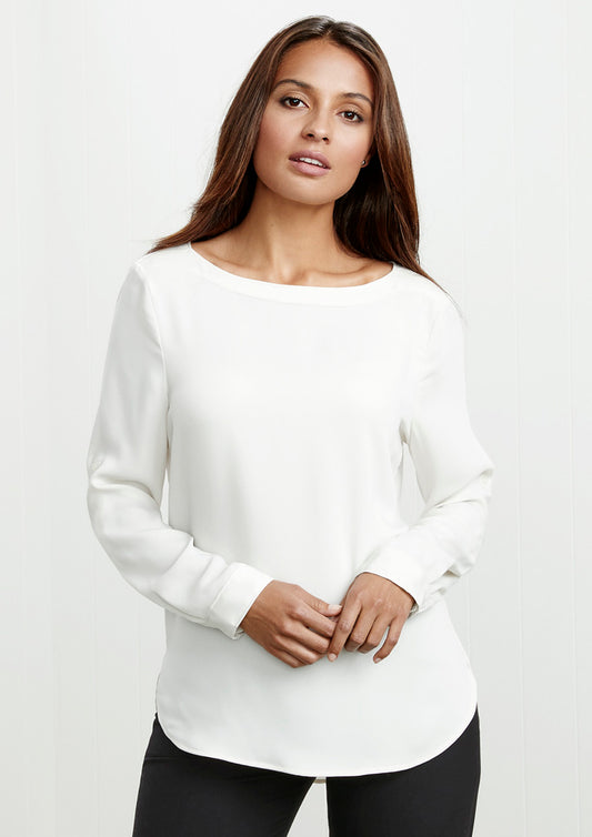 S828LL - LADIES MADISON BOATNECK BLOUSE