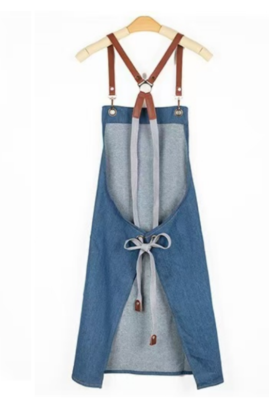 SZ24-ENZOS001 ENZO'S CUCINA APRON DENIM BLUE