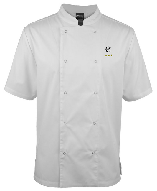 EC-5CJS S/S Snap Button Chefs Jacket (3 Star Logo)