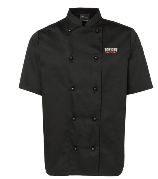 TC-5CJ2 UNISEX S/S CHEFS JACKET BLACK
