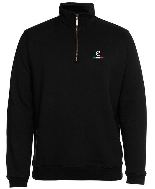 EC-S3FSZ C of C Brass 1/2 Zip Sweat Black