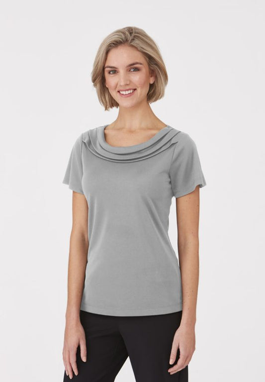 HS2227-ADMIN: Eva Knit S/S Top - Silver