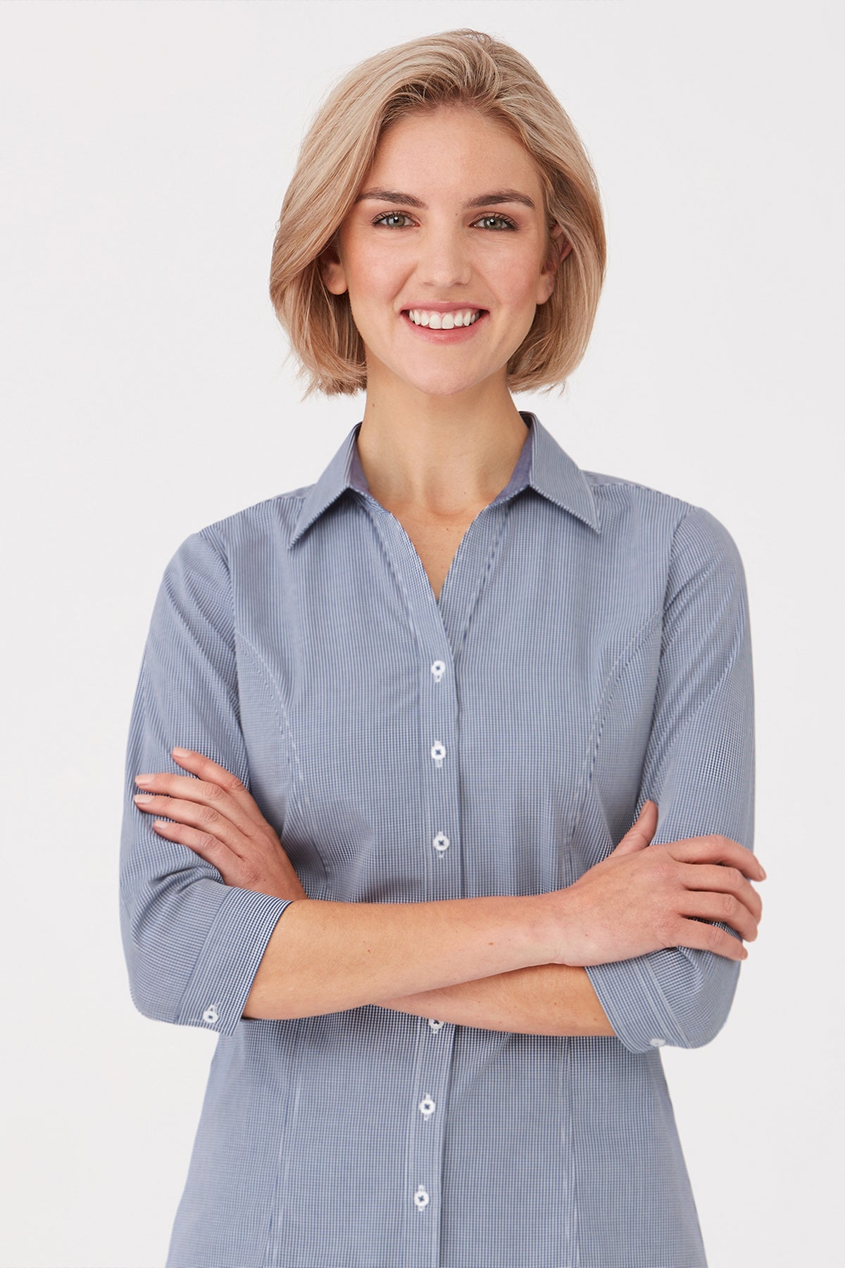 NEXIA-2444 Pippa Check 3/4 Sleeve