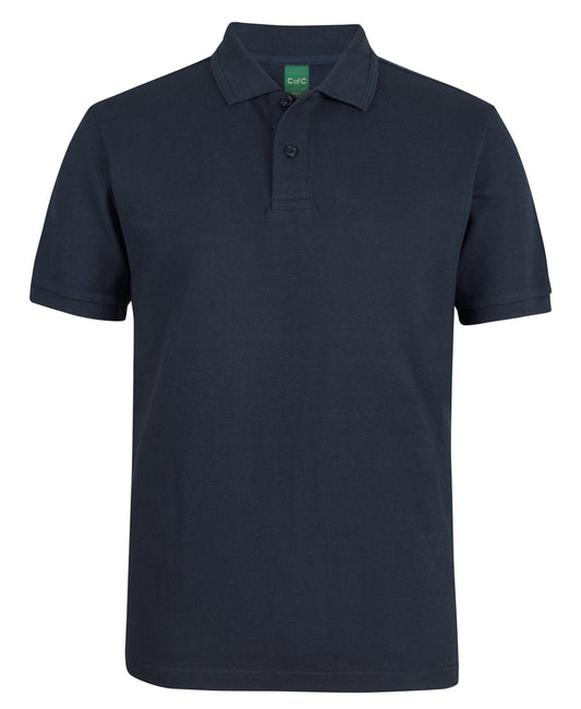 CPS-2PCS C of C 320g Popcorn Cotton Polo Navy