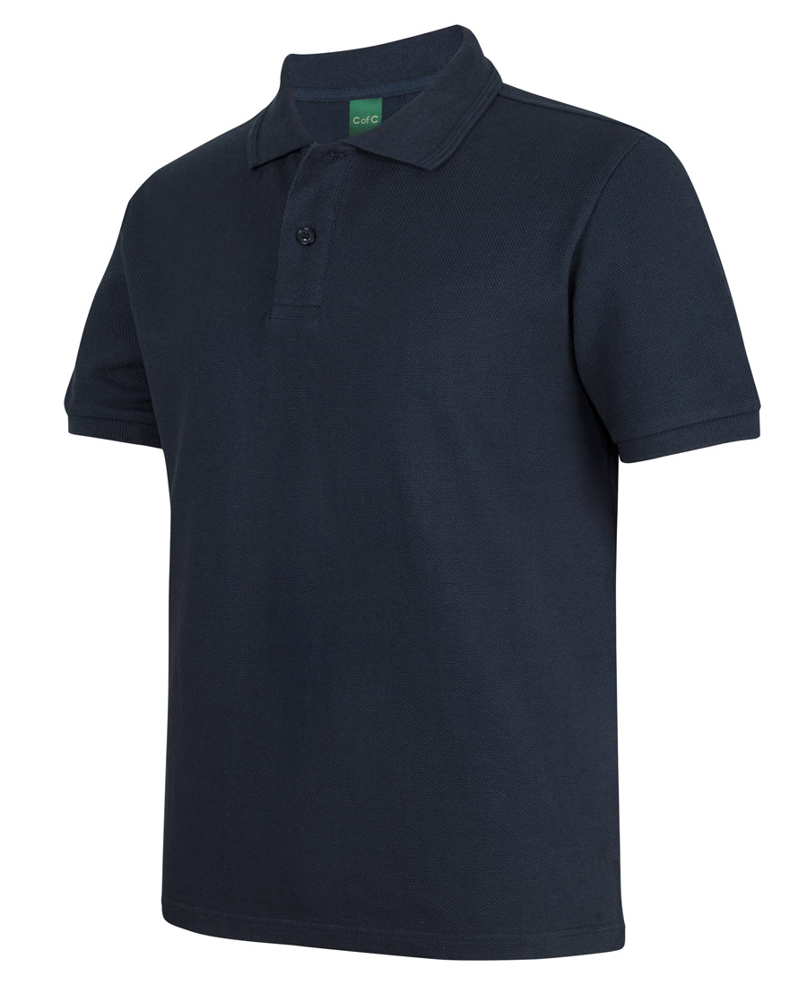 CPS-2PCS C of C 320g Popcorn Cotton Polo Navy