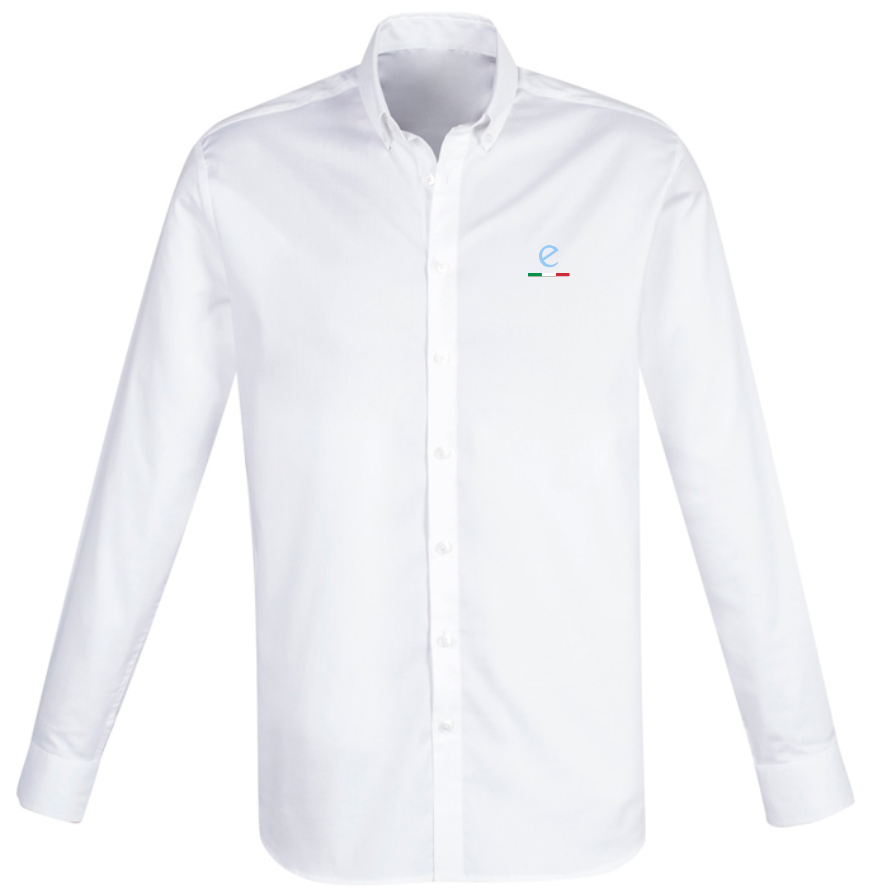 EC-S016ML Mens Camden Long Sleeve Shirt White