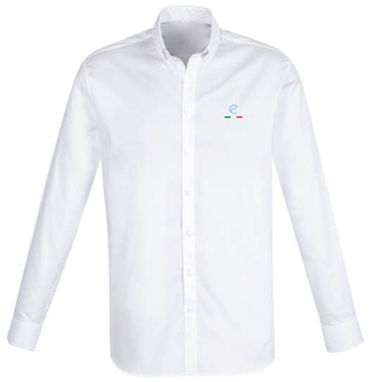 EC-S016ML Mens Camden Long Sleeve Shirt White