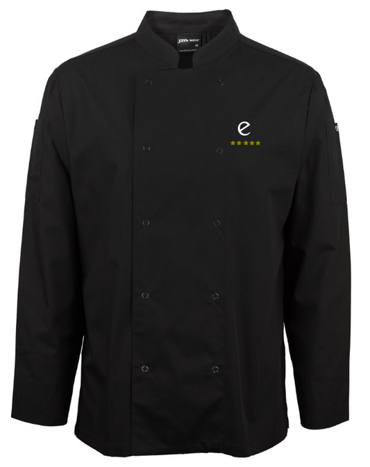 EC-5CJL L/S Snap Button Chefs Jacket (5 Star Logo)