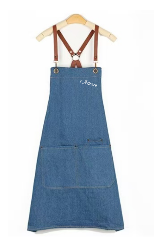 SZ24-ENZOS001 ENZO'S CUCINA APRON DENIM BLUE