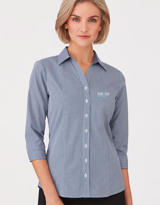 NEXIA-2444 Pippa Check 3/4 Sleeve