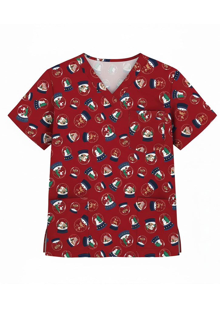 C603U - Unisex Christmas Scrub Top
