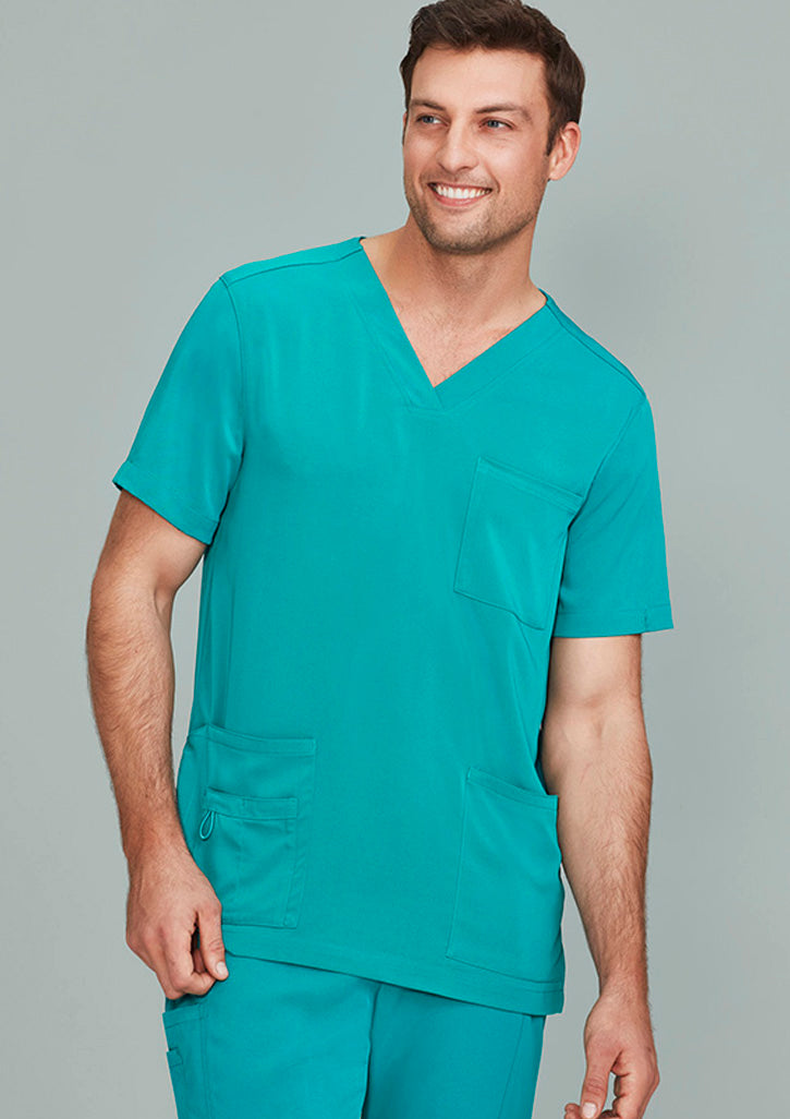 AC-CST945MS Mens Avery V-Neck Scrub Top Teal