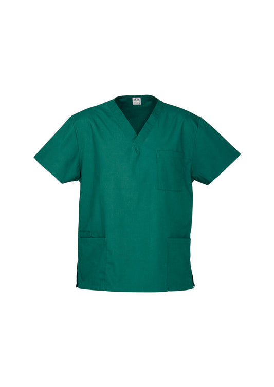 LS-H10612 UNISEX SCRUB TOP - HUNTER GREEN