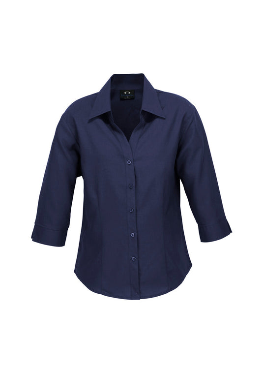 LS-LB3600 LADIES 3/4 OASIS SHIRT - NAVY