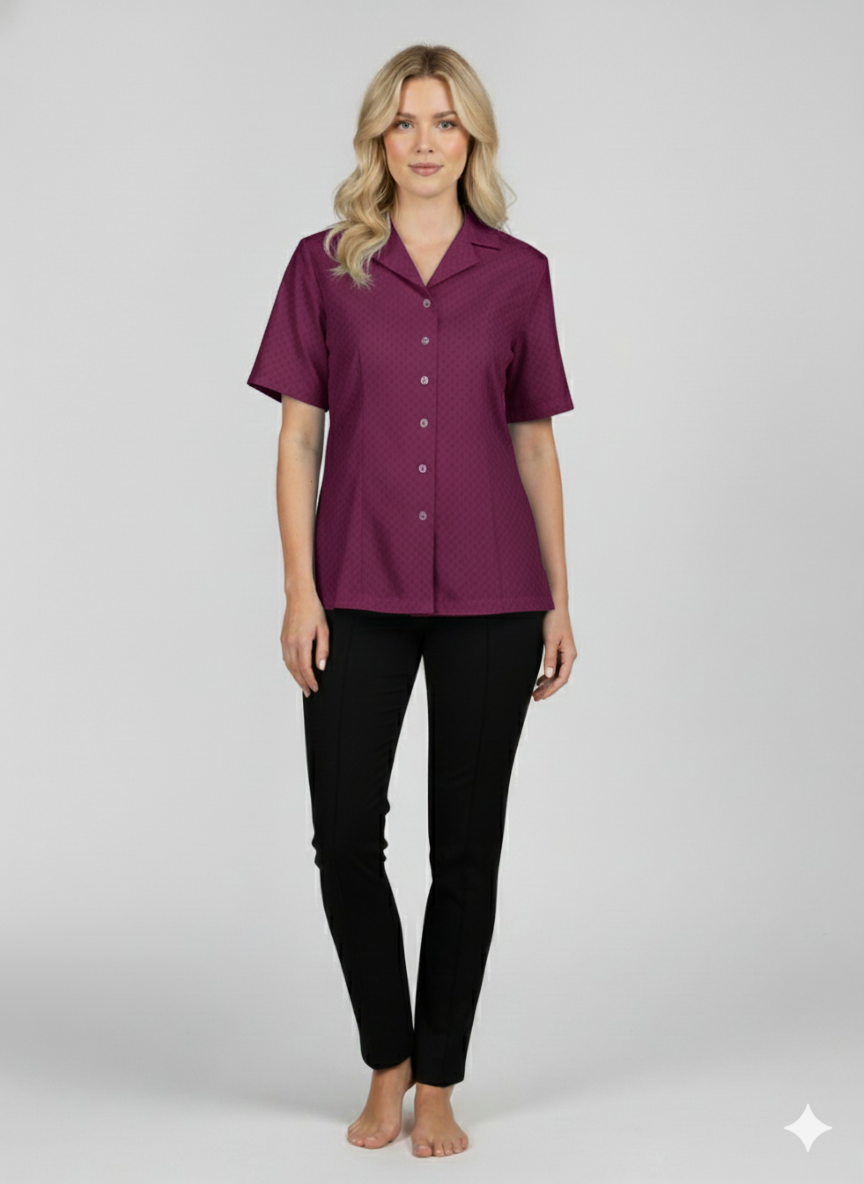 NEXIAAC003 - WOMEN'S CLASIC CARE SHIRT PLUM
