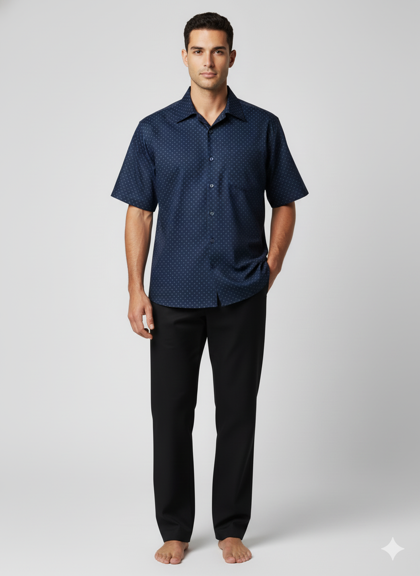 NEXIAAC001 - MEN’S CLASSIC CARE SHIRT DARK BLUE
