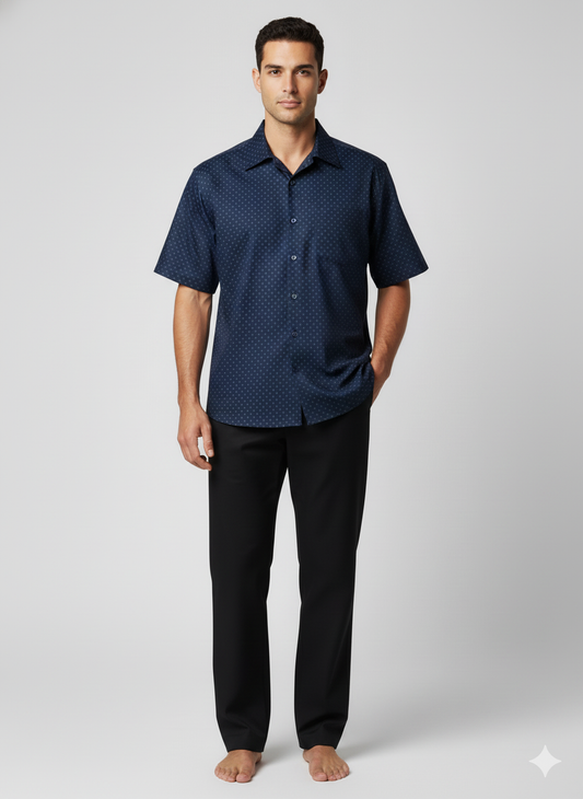 NEXIAAC001 - MEN’S CLASSIC CARE SHIRT DARK BLUE