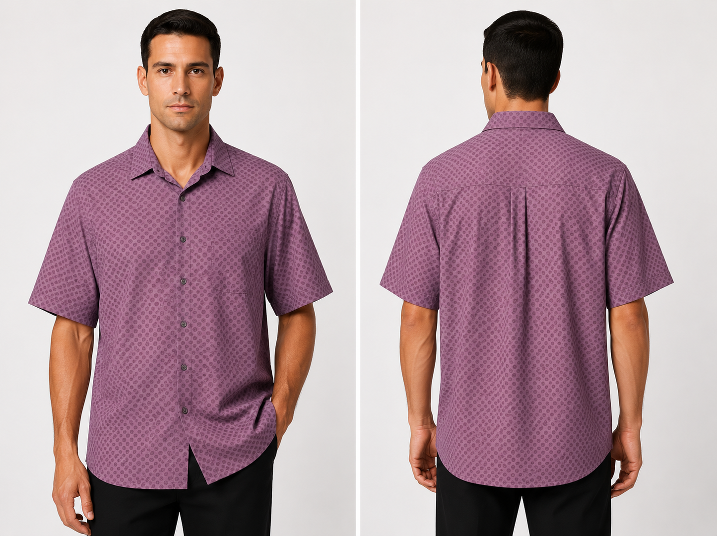 NEXIAAC001 - MEN’S CLASSIC CARE SHIRT PLUM