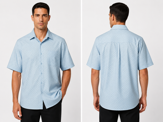NEXIAAC001 - MEN’S CLASSIC CARE SHIRT SKY BLUE