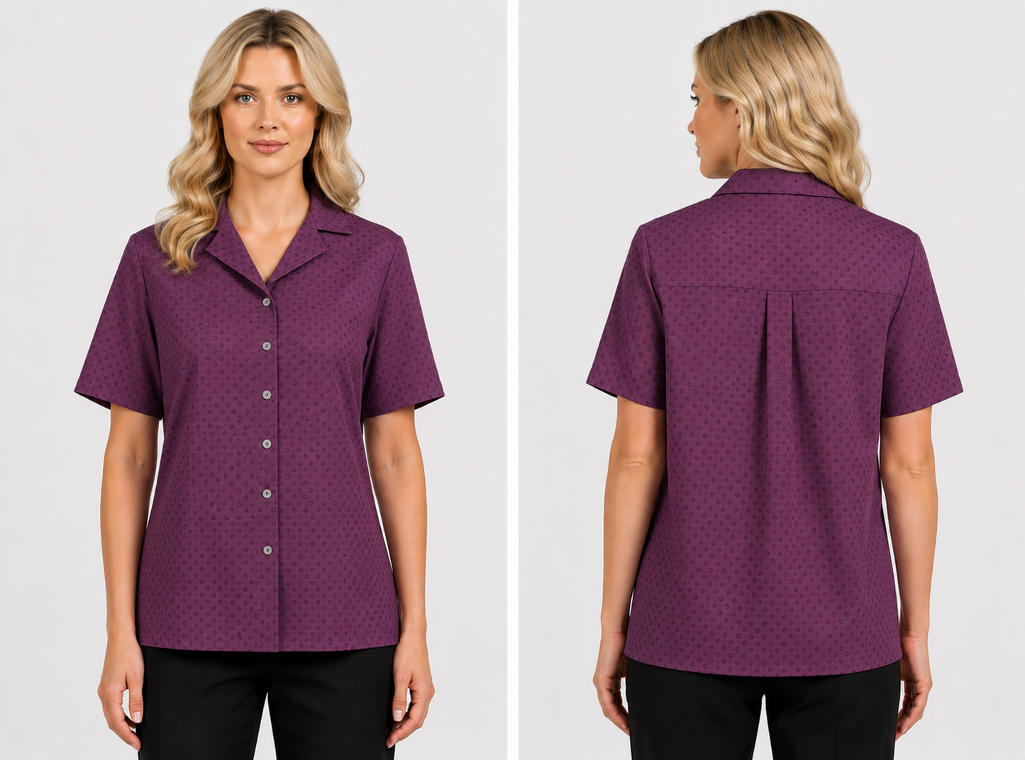 NEXIAAC003 - WOMEN'S CLASIC CARE SHIRT PLUM