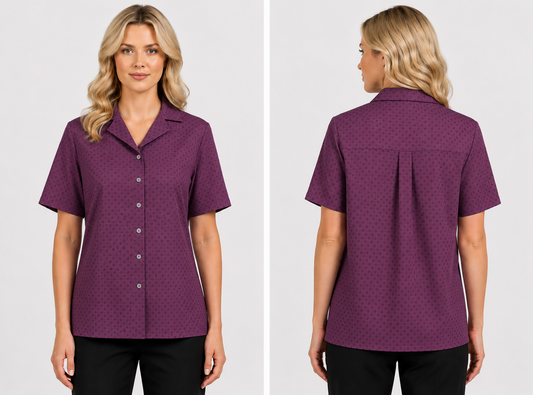 NEXIAAC003 - WOMEN'S CLASIC CARE SHIRT PLUM