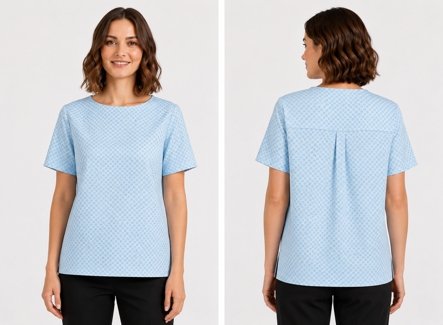 NEXIAAC005 - WOMEN’S BOAT NECK TUNIC SKY BLUE