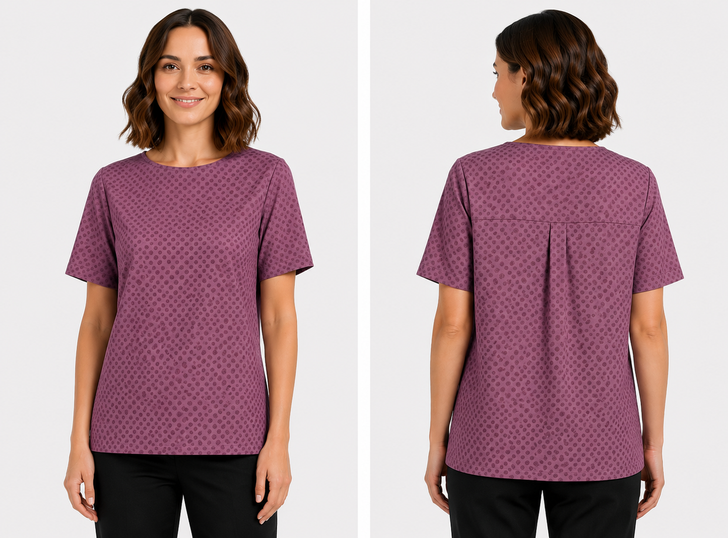 NEXIAAC005 - WOMEN’S BOAT NECK TUNIC PLUM