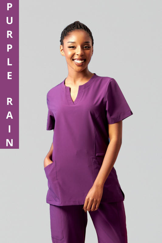 UA-SN0037 ELLEN LADIES SCRUB TOP PURPLE RAIN
