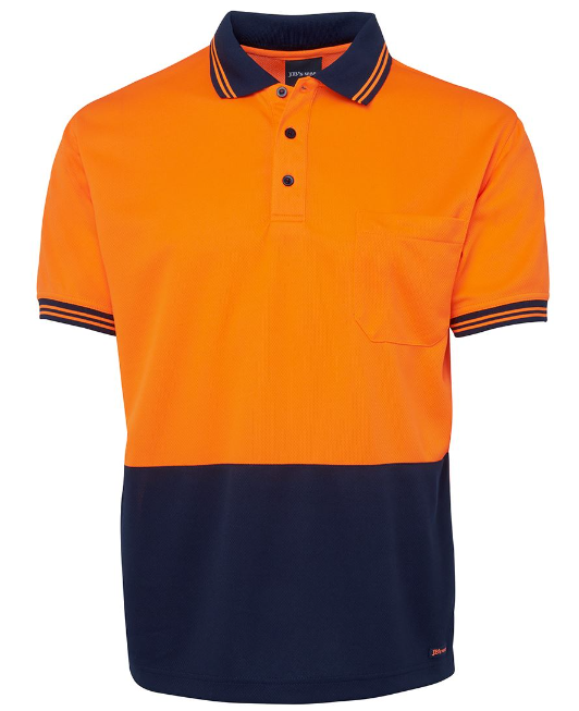 6HVPS - HI VIS S/S TRADITIONAL POLO