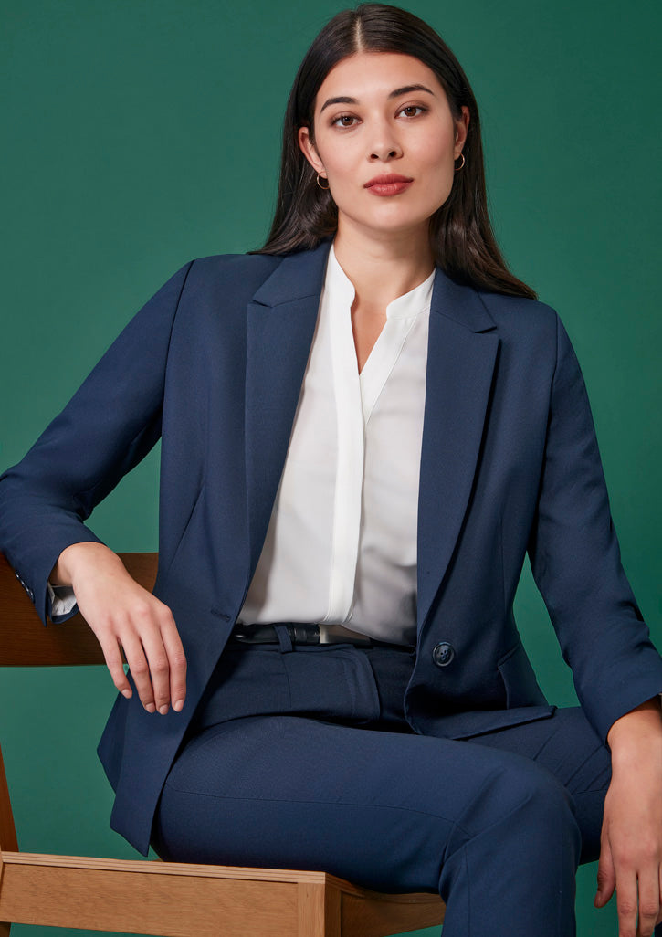 RJ401L - Womens Renew Single Button Mid Length Jacket