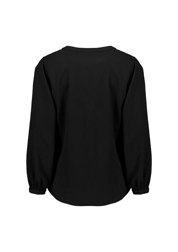 RU568LL - Womens Ruche Long Sleeve Blouse