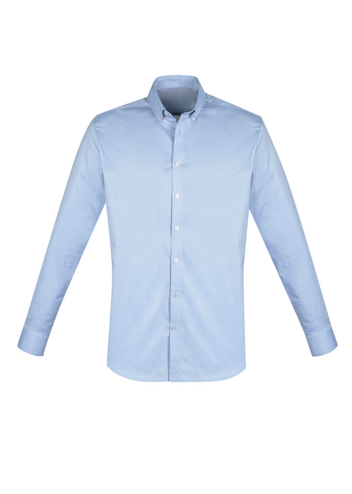 EC-S016ML Mens Camden Long Sleeve Shirt Blue