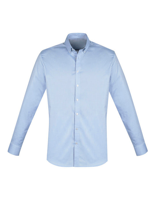 EC-S016ML Mens Camden Long Sleeve Shirt Blue