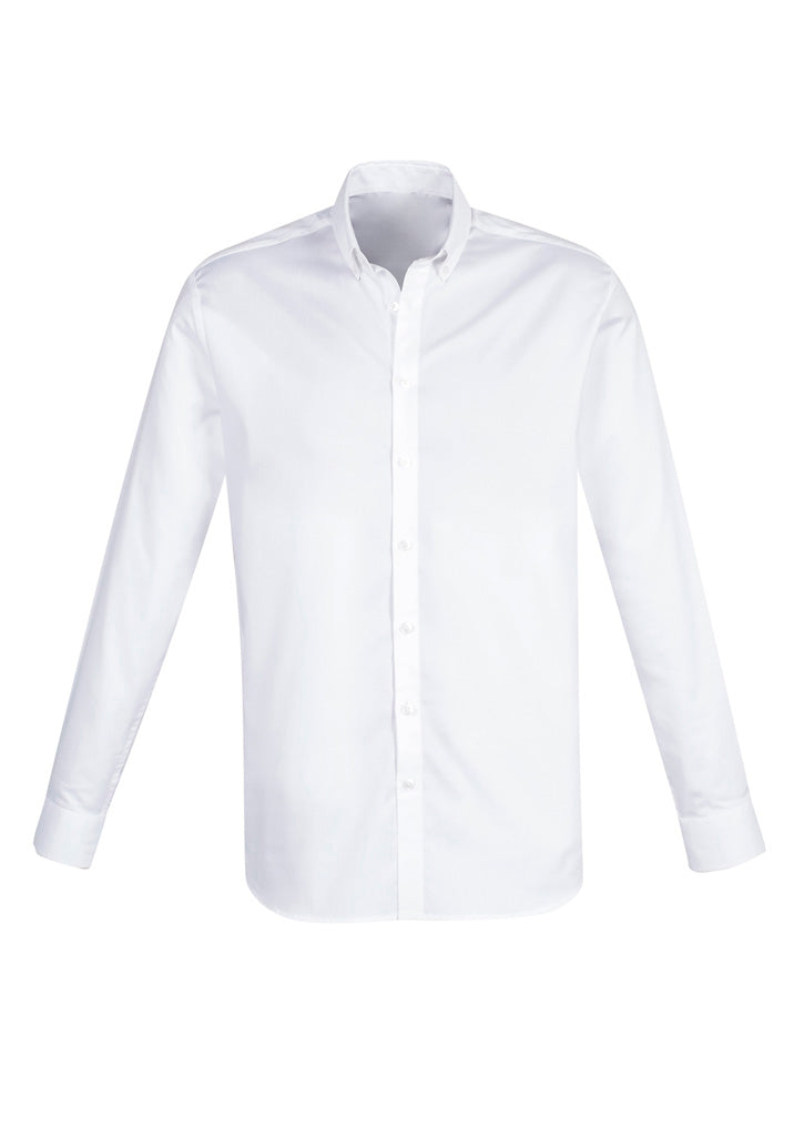EC-S016ML Mens Camden Long Sleeve Shirt White