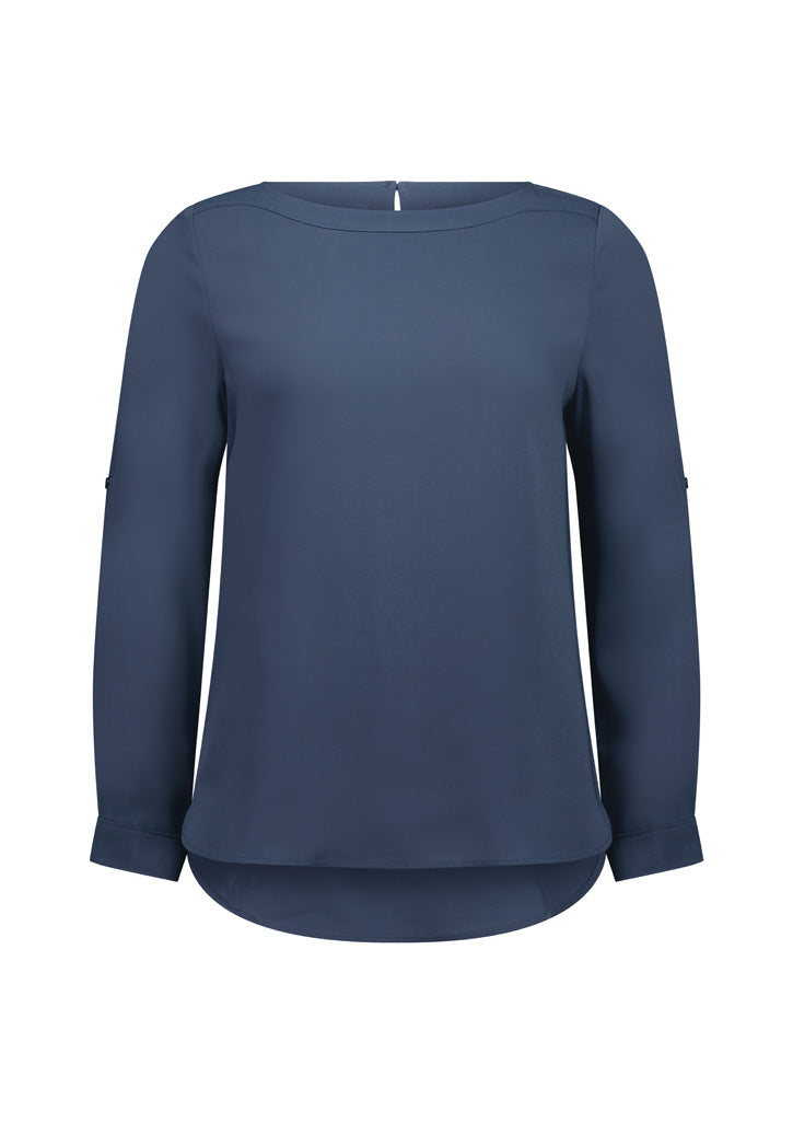 S828LL Womens Madison Boatneck Top