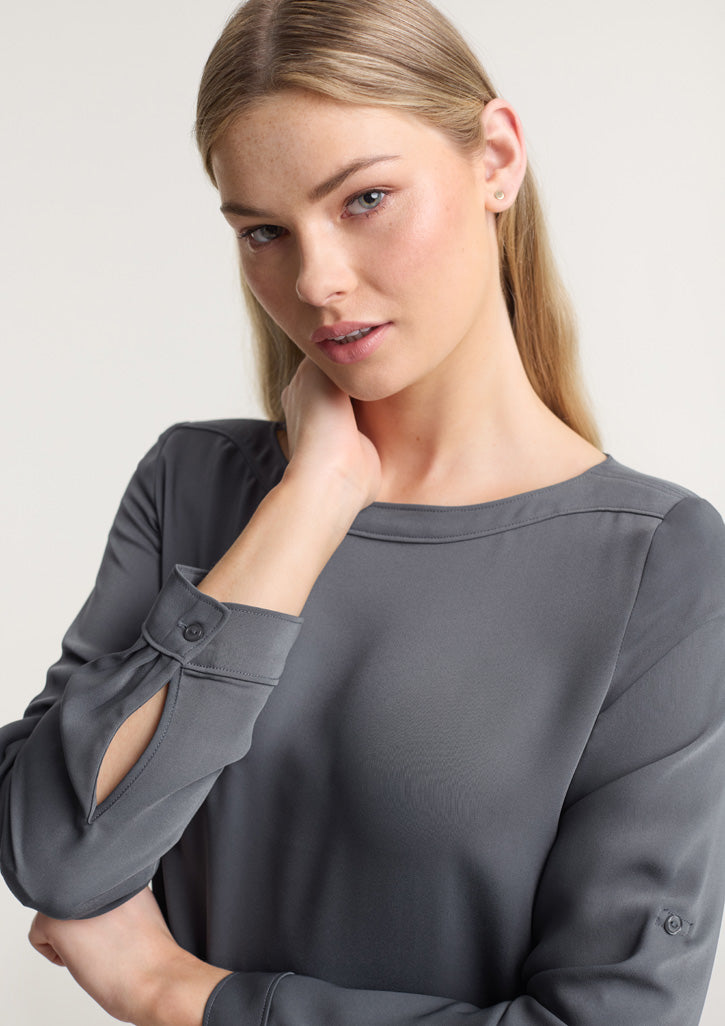 S828LL Womens Madison Boatneck Top
