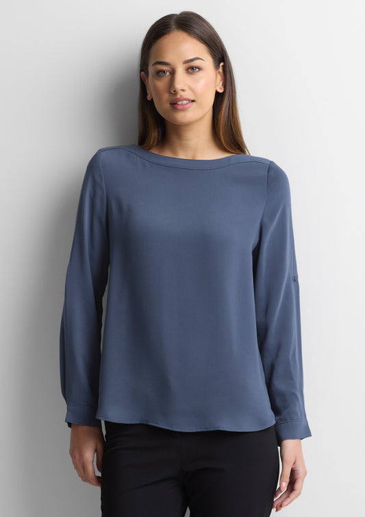 S828LL Womens Madison Boatneck Top