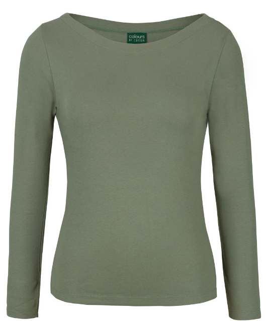 1BTL - C of C Ladies L/S Boat Neck Tee