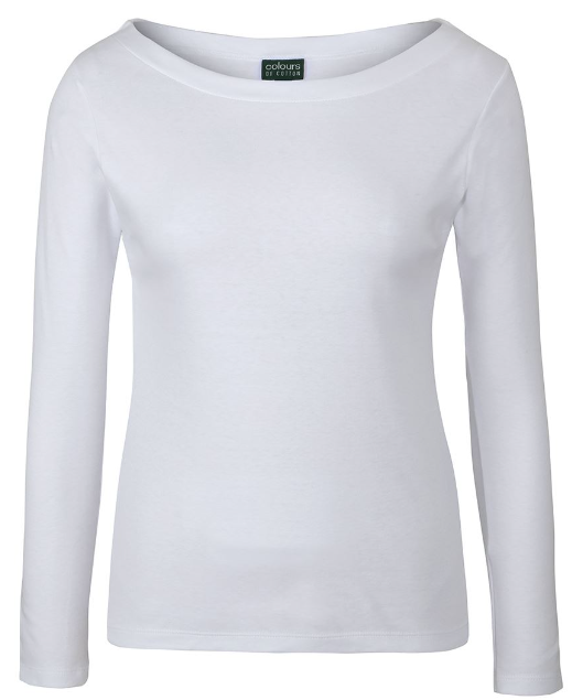 1BTL - C of C Ladies L/S Boat Neck Tee