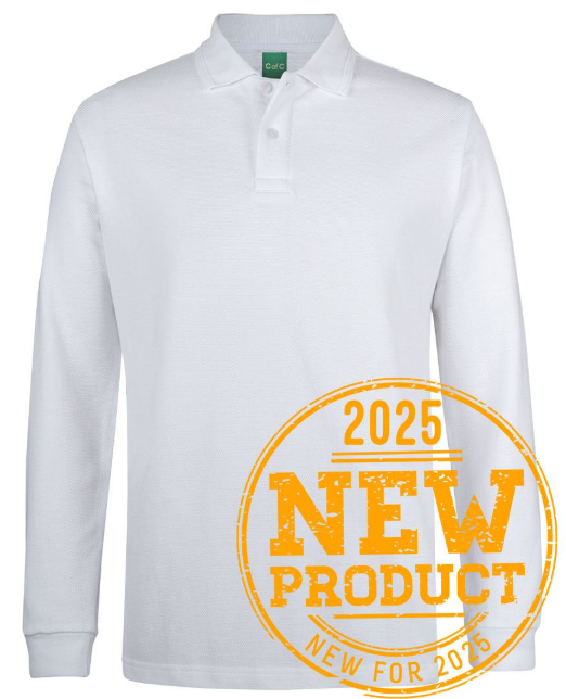 2PCL - C of C 320g L/S Popcorn Cotton Polo