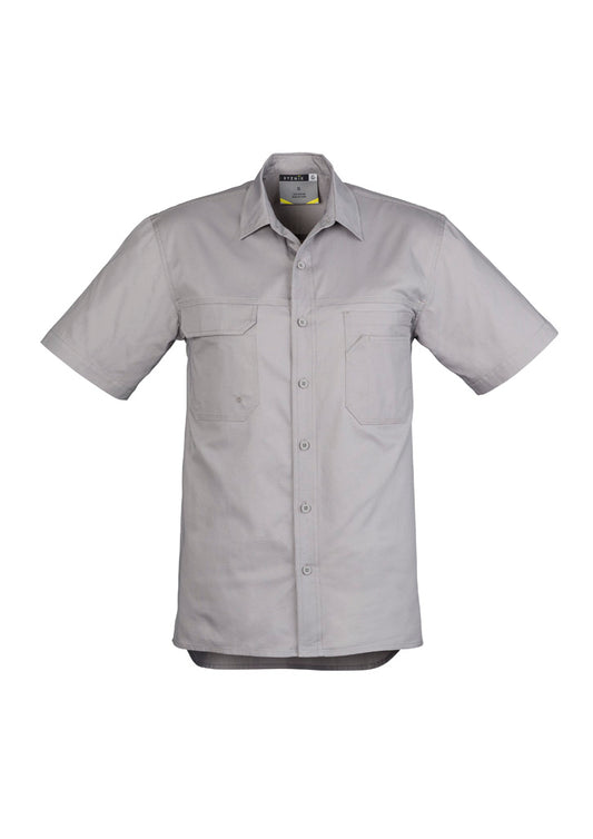 UA-ZW120 Mens Lightweight Tradie Short Sleeve Shirt Grey