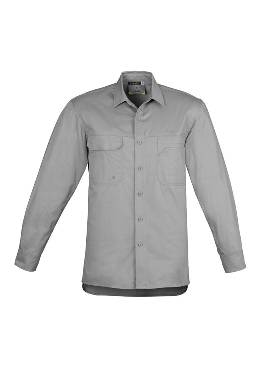 UA-ZW121 Mens Lightweight Tradie Long Sleeve Shirt Grey
