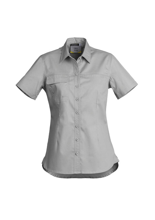 UA-ZWL120 Womens Lightweight Tradie Short Sleeve Shirt Grey