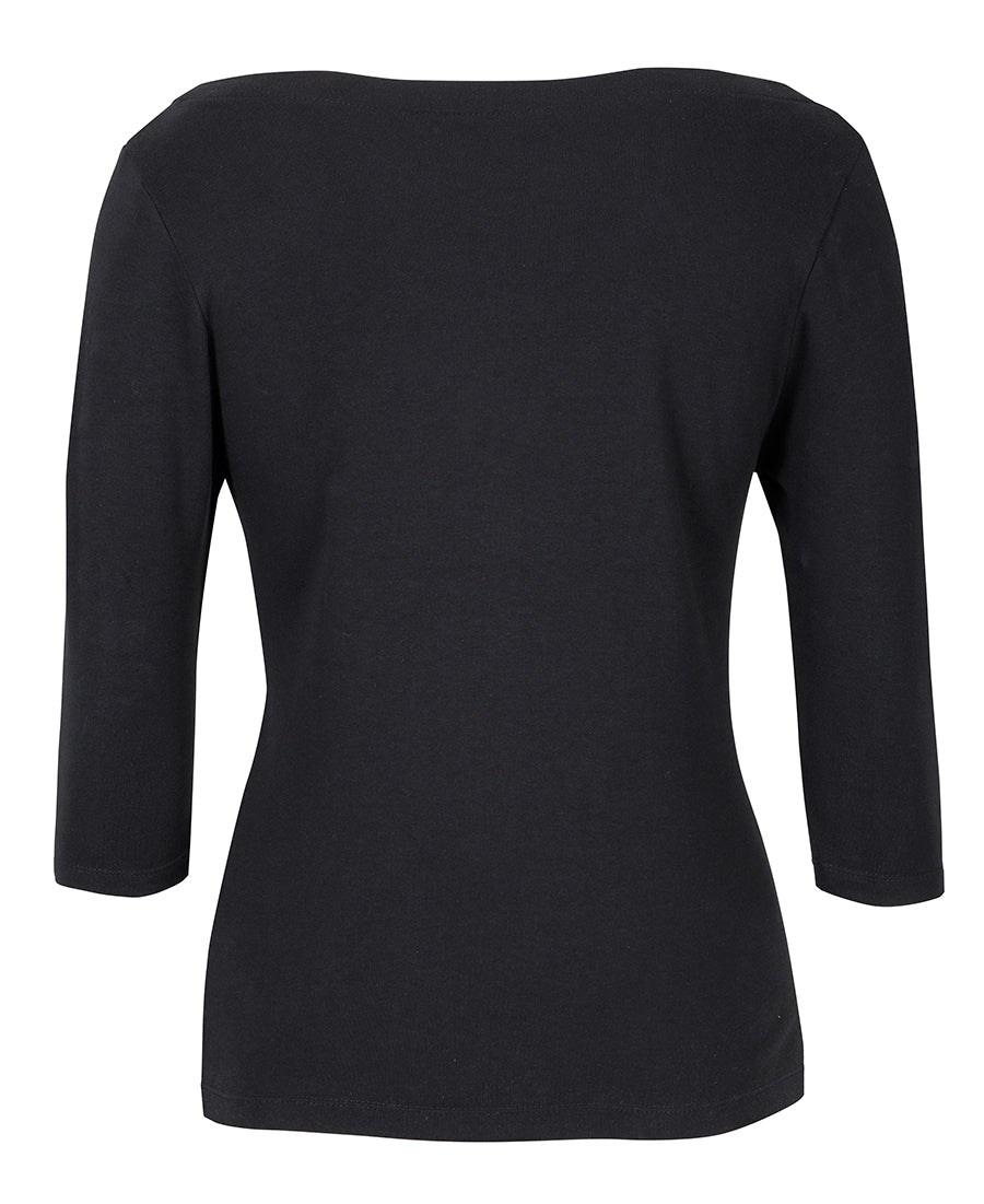 1BT3 - C OF C LADIES 3/4 SLEEVE BOAT NECK TEE
